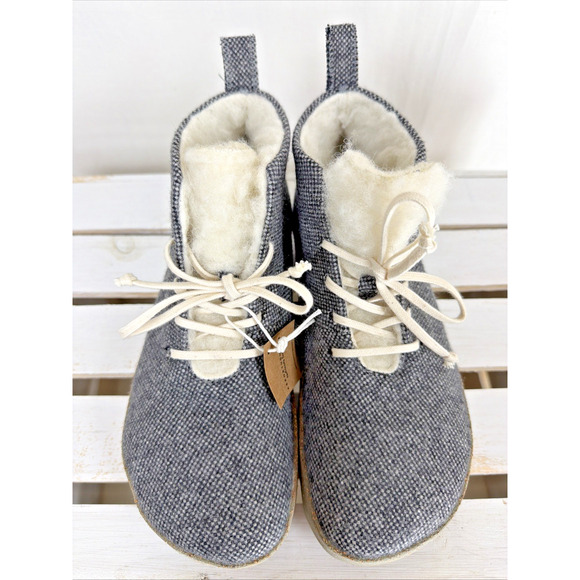 NWT Bos Co Cake ASPORTUGUESA Gray Wool Lace Up Chukka Boots #1067 Size EU 37 - Picture 2 of 6